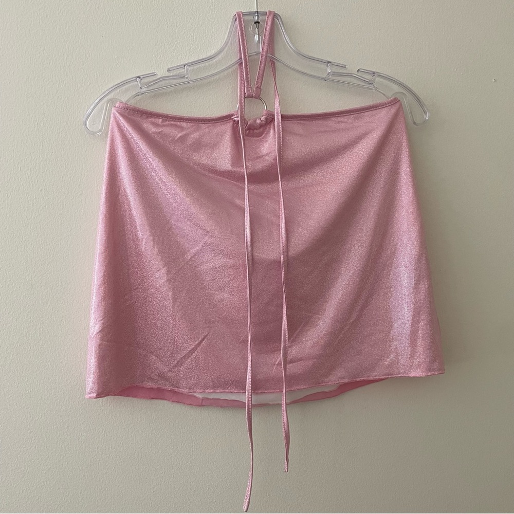 Pink tie skirt